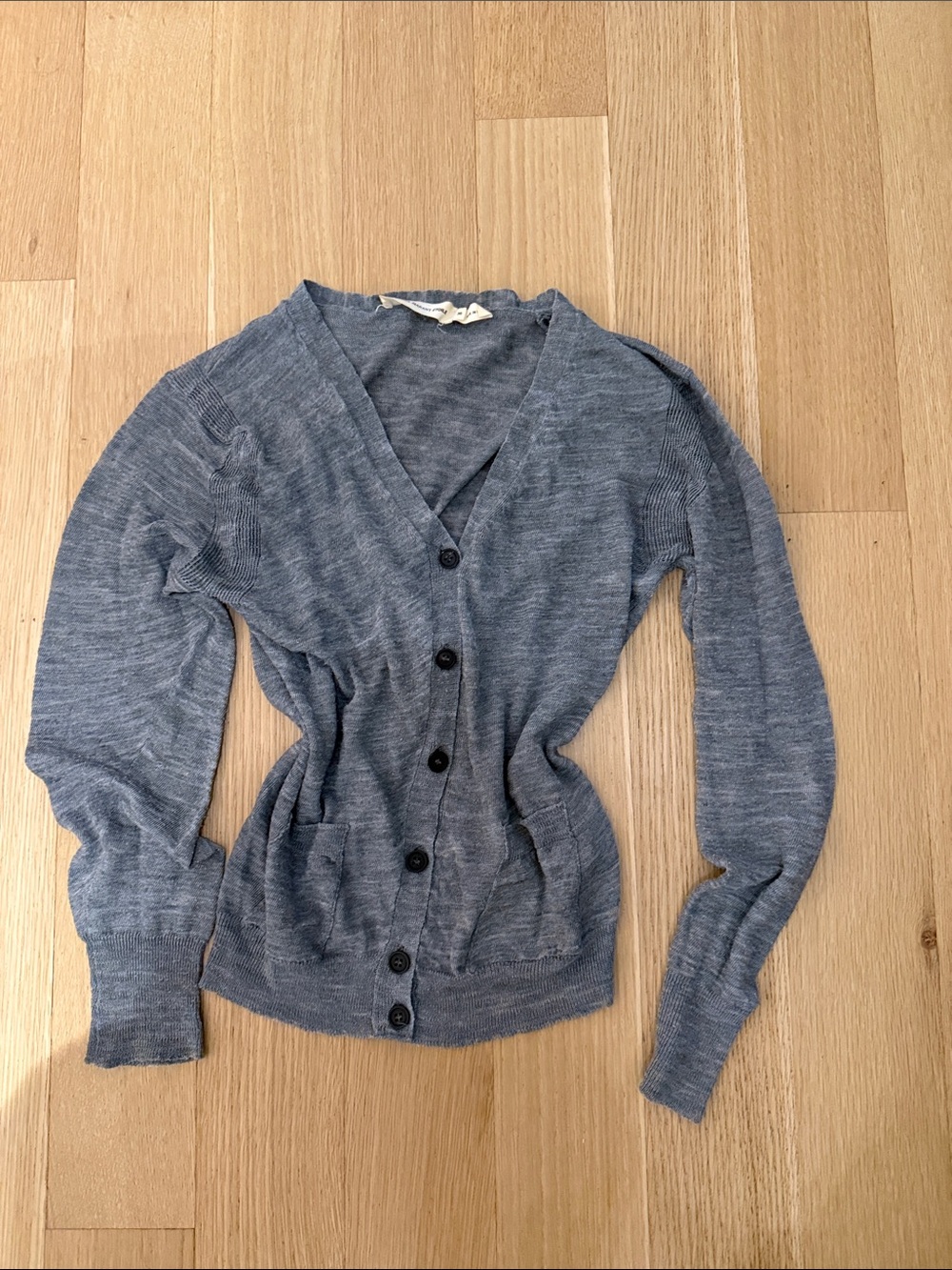 Light Gray Isabel Marant V-Neck Button Cardigan Sweater - Women